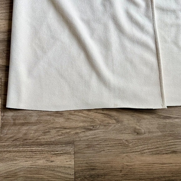 Philosophy Ivory Faux Leather Notch Lapel Collar Longline Coat – Size L - Picture 10 of 14